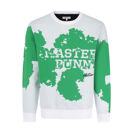 남성 로고 자카드 니트