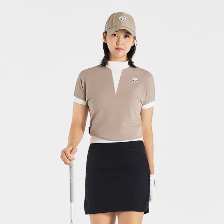 25FW 여성 하이넥 반팔 티셔츠 TWTHO7141-508
